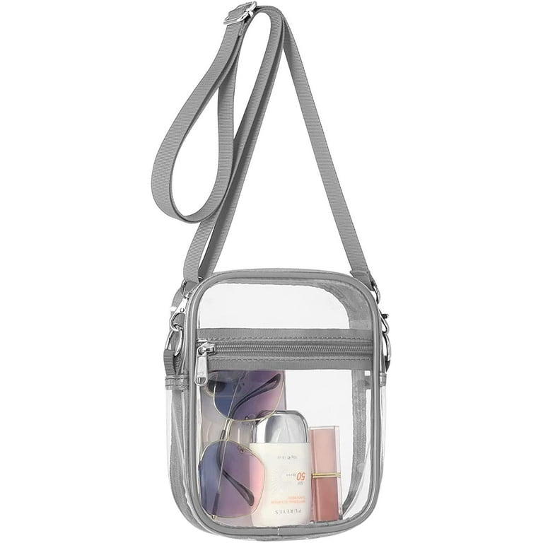 Euphrates Clear Bag Stadium Approved Clear Purse with Adjustable Shoulder Strap for Sports Women s Size One Size
