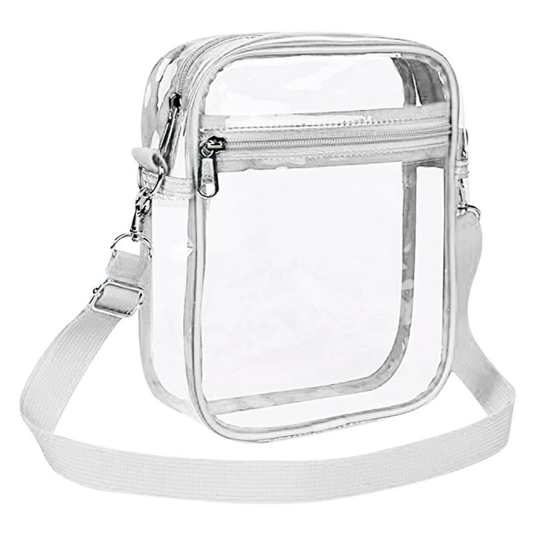Clear Bag Stadium Approved Crossbody Purse Small Clear Tote Bag for Concerts Sports Events Festivals