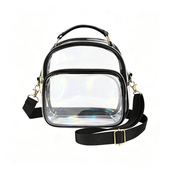 Clear Bag Stadium Approved, Transparent Crossbody Purse Adjustable Shoulder Strap