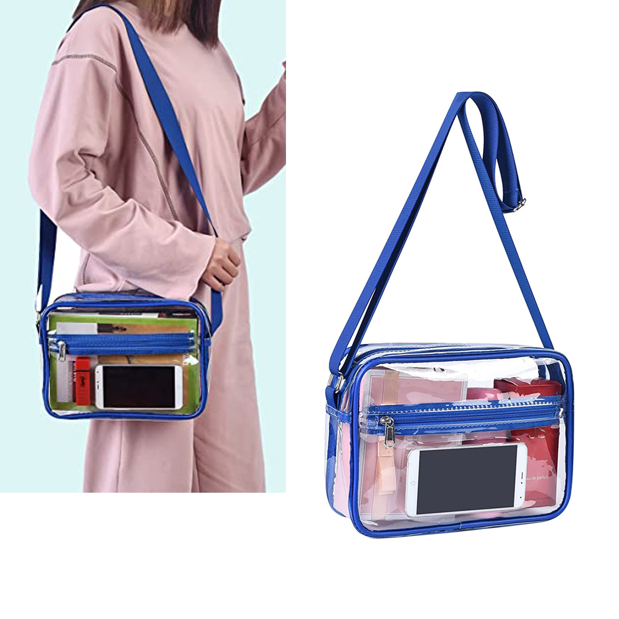 Clear Bag Stadium Approved Purse Transparent Crossbody Bags for Women