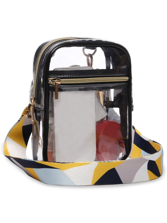 Clear Bag Stadium Approved, Women Clear Crossbody Bag for Work, Sporting Events, Concerts