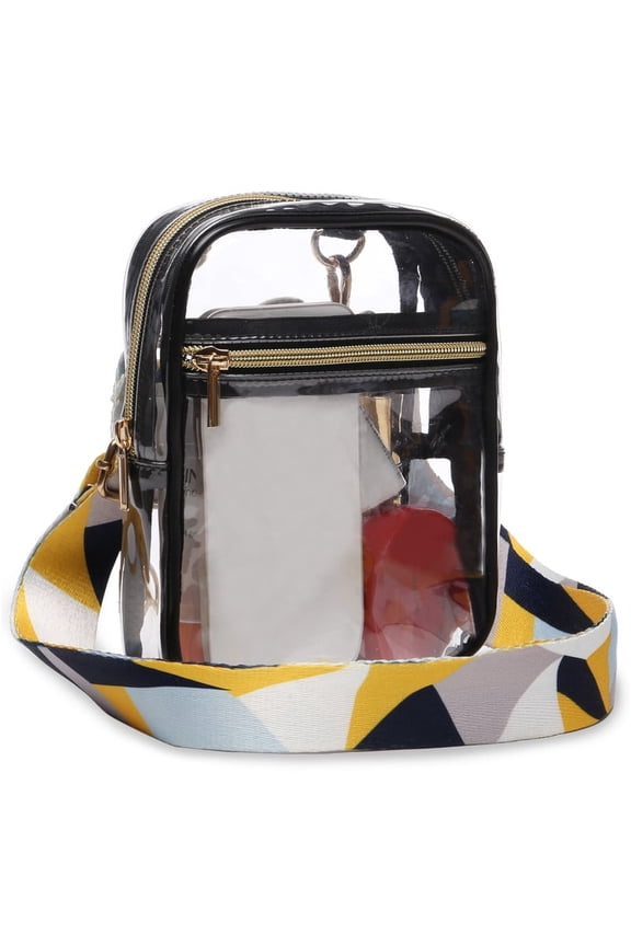 Clear Bag Stadium Approved, Women Clear Crossbody Bag for Work, Sporting Events, Concerts