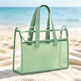 thumbnail image 1 of Clear Bag for Stadium Events, Waterproof Large Capacity File Bag, See Through Bag for Concerts,Travel and Festivals, Smooth Zipper and Handles for Women Purse, 1 of 5