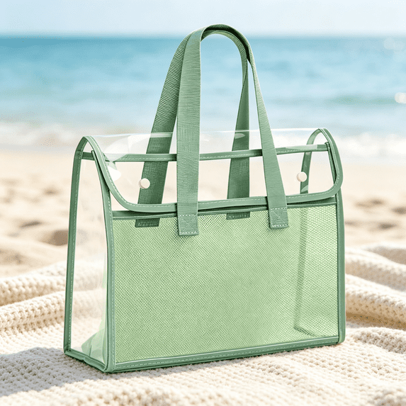 Clear Bag for Stadium Events, Waterproof Large Capacity File Bag, See Through Bag for Concerts,Travel and Festivals, Smooth Zipper and Handles for Women Purse