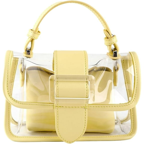 Clear Bag Stadium Events Women 2025 Trendy PVC See Through Purses Chain Shoulder Crossbody Bags Satchel Mini Handbag