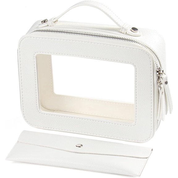 Clear Bag, Travel Accessory Bag, Toiletry Organizer Bags for Women, Portable Zipper Bag with Transparent Window