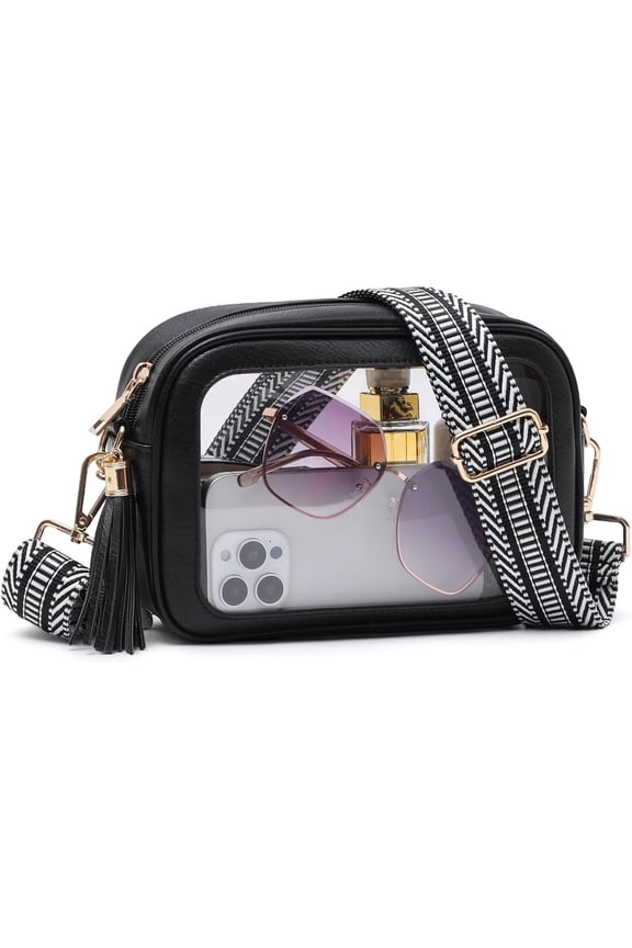 Clear Bag for Stadium Events, Clear Crossbody Purse for Women, Small Stadium Approved Bag for Concerts