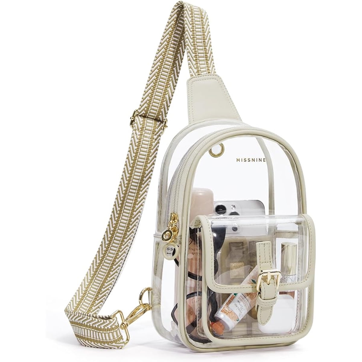 Clear Bag for Stadium Events Clear Sling Bag Fanny Pack Crossbody Purse