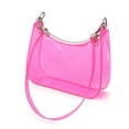 thumbnail image 1 of Clear Bag for Stadium Events Clear Sports Fan Handbags Purses, Unisex 0.4 mm Thickened Waterproof PVC, Approved for Concerts, Game Days, Pink-A, 1 of 8