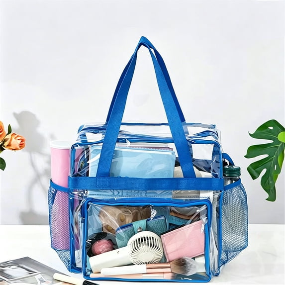 Clear Bag for Stadium Events, Pvc Transparent Backpack with Adjustable Straps, Heavy-Duty Stadium Approved Bag for Work & Sports