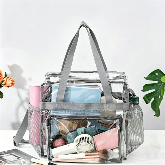 Clear Bag for Stadium Events, Pvc Transparent Backpack with Adjustable Straps, Heavy-Duty Stadium Approved Bag for Work & Sports