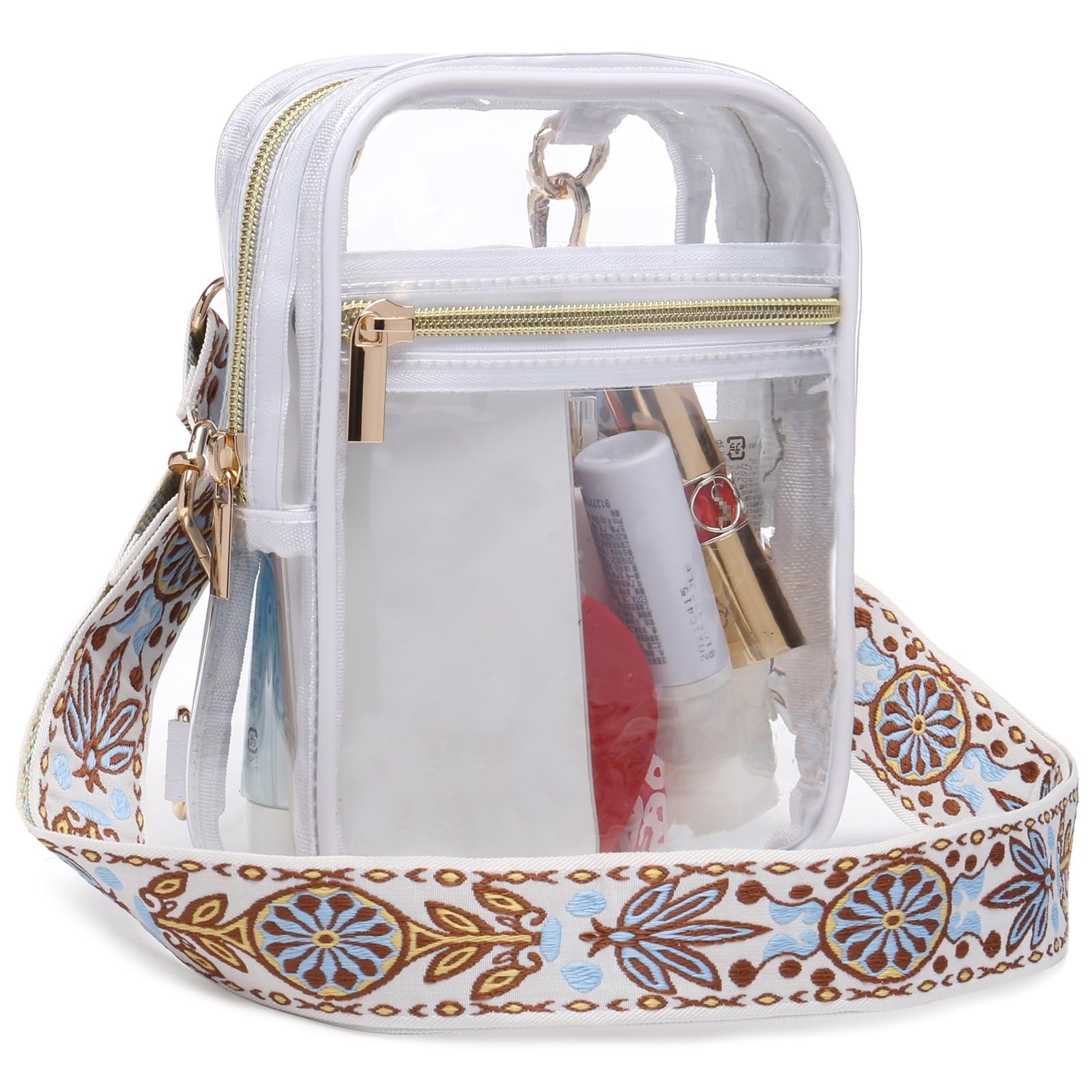 Clear Bag for Stadium Events, Stadium Approved, Women Clear Crossbody Purse Bag for Work, Clear Stadium Bags for Sporting Events, Concerts