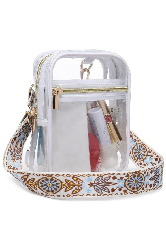 Clear Bag for Stadium Events, Stadium Approved, Women Clear Crossbody Purse Bag for Work, Clear Stadium Bags for Sporting Events, Concerts