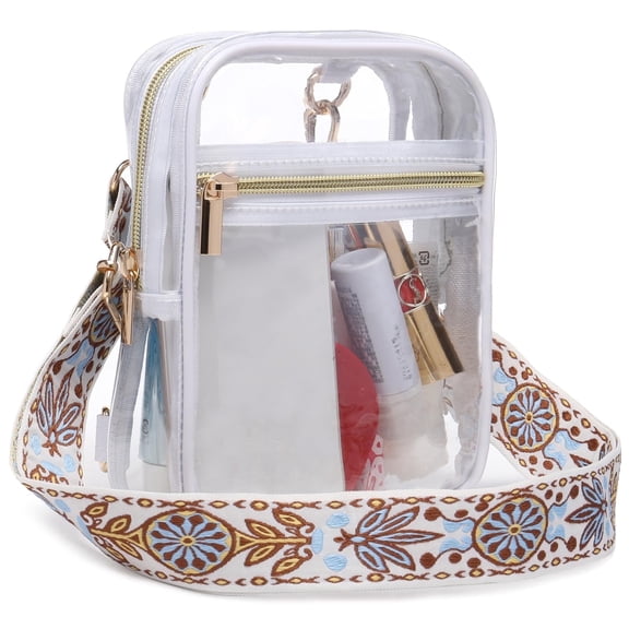 TRIPGEAR Clear Bag Stadium Approved, Clear Crossbody Bag for Work, Sporting Events, Concerts