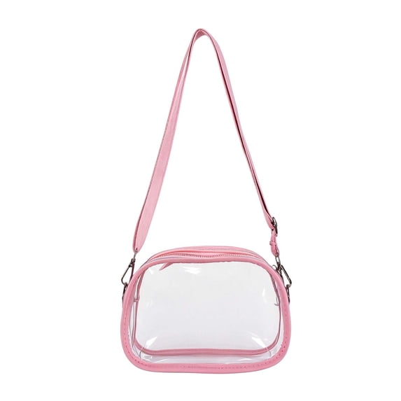Clear Bags Lightweight Water Repellent Crossbody Messenger Bag, Sleek Minimalist Transparent Tote Easy Maintenance For City & Seaside Daily Use