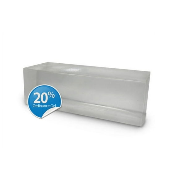 Clear Ballistics 20% NATO Ballistic Gel Block, Clear