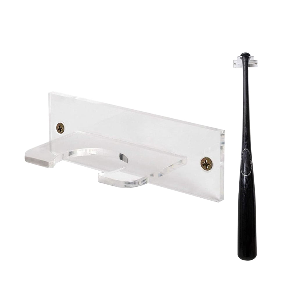Standing Bat Insert Clear Baseball Bat Display Stand - Wall Mount Holder for Softball Bats ...