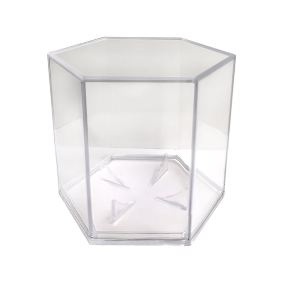 Clear Baseball Display Case Acrylic Baseball Display Stand Hexagonal Storage Box Memorabilia Showcase Display Protector