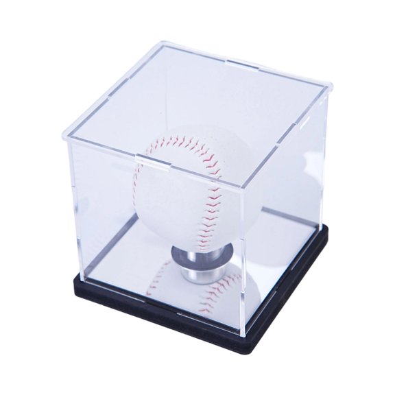 Clear Baseball Display Case Acrylic Baseball Display Stand Square Storage Box