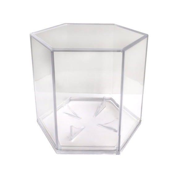 Clear Baseball Display Case Acrylic Hexagonal Baseballs Holder Stand Baseball Display Protector Easy to Use