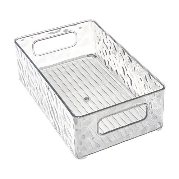 Clear Bathroom Organizers and Storage, Pantry Organizers and Storage Containers, Under Sink Cabinet Organizer Plastic Organization Bins for Bathroom and Kitchen Freezer Refrigerator
