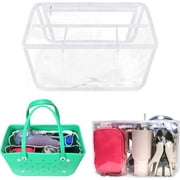 Clear Beach Bag Organizer, Accessories for Bogg Bag Waterproof Insert Divider Pouch PVC Storage Bag, Suitable for BOGG BAG Organizing Your Bag and Divide Space, Transparent & White X-Large