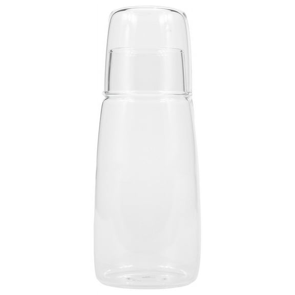Clear Bedside Water Carafe Set with Glass for Bedroom Nightstand, Night Water Carafe with Glass, with Cup Set