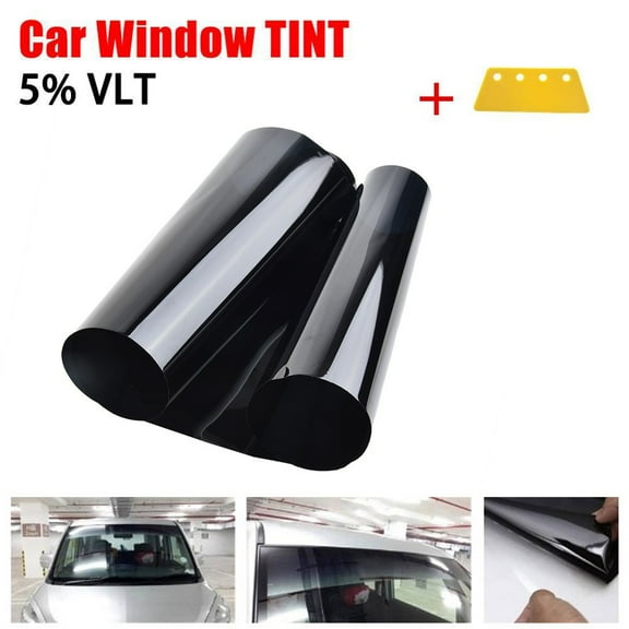 Clear Black Decal Sun Strip Windshield Shade Eyebrow Banner Windscreen Tint Film