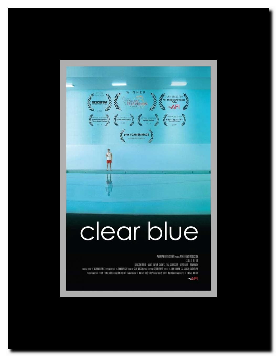 Clear Blue Framed Movie Poster