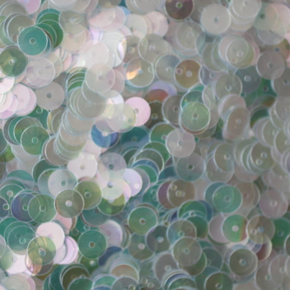 Clear Blue Hue Sequins 6mm Crystal Rainbow Iris Iridescent Made in USA