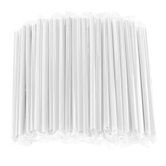 Clear Boba Straws – Individually Wrapped Disposable Plastic Jumbo Large Wide-Mouthed Milkshake Drinking Straws, 0.43 Inch Diameter x 9.45 Inch Length, Available in 100-Count and 300-Count, Black and