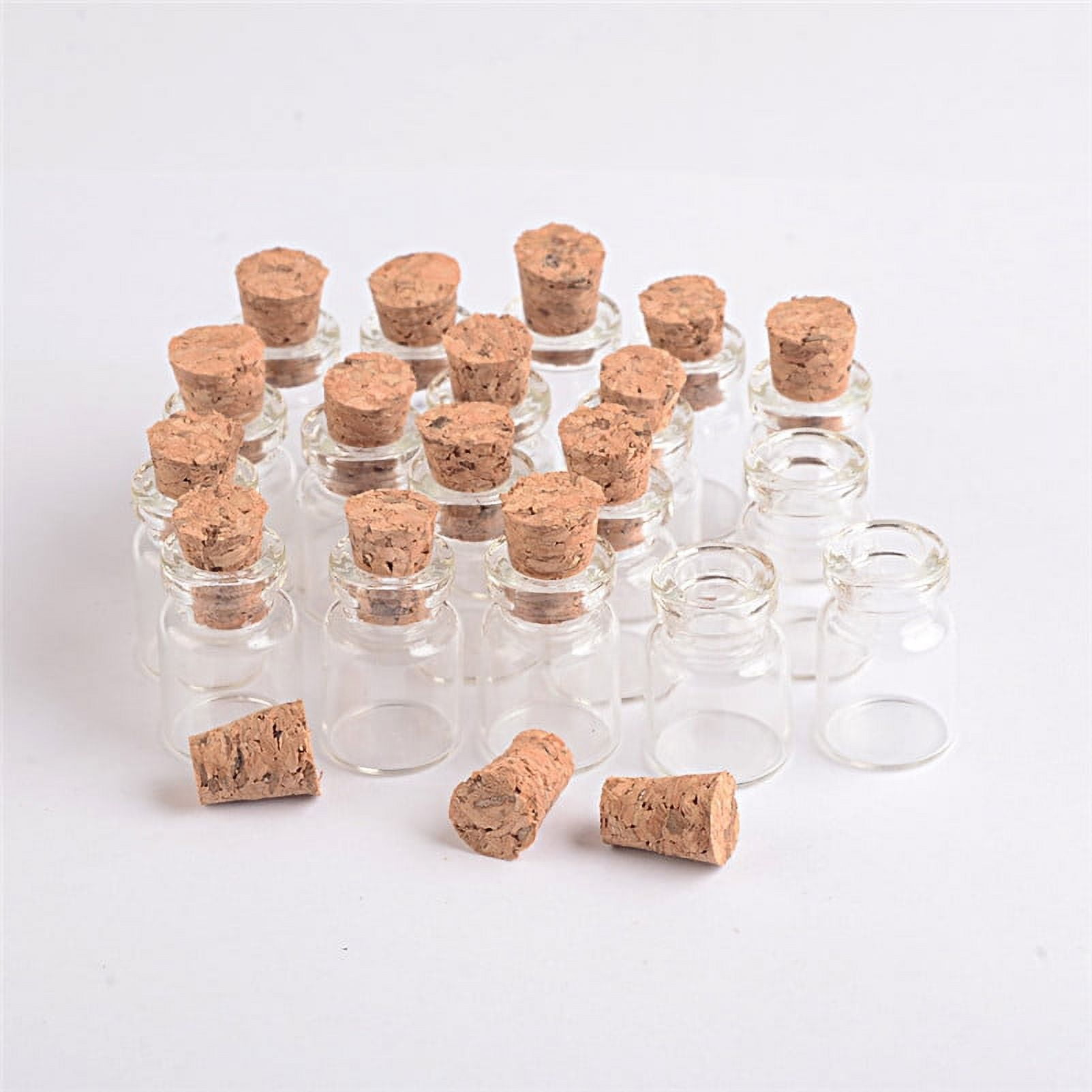 Clear Borosilicate Glass Bottle With Cork 0.5ml Breakable Glass Bottle