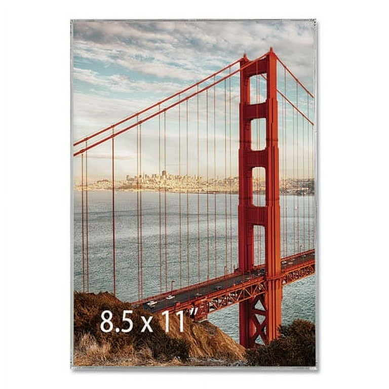 Clear Box Frame, Plastic, 8.5 x 11 Insert, Clear Clear Box Frame, Plastic, 8.5 x 11 Insert, Clear