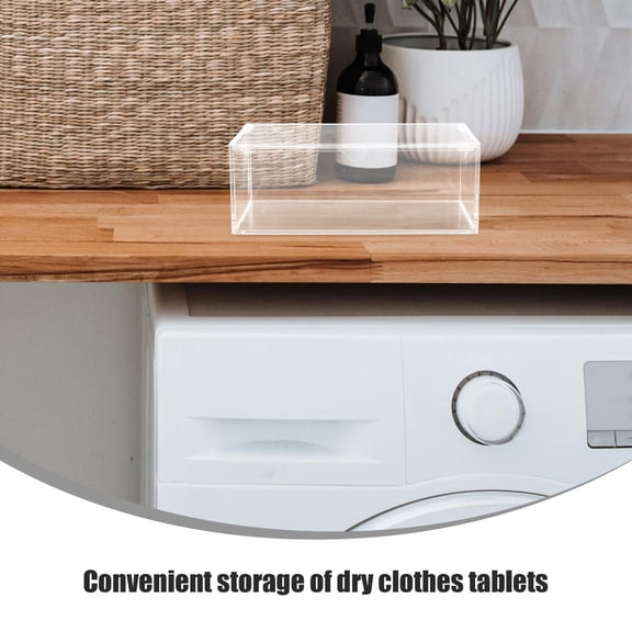 GAXIRE Laundry Sheets Container Clear Dryer Sheet Holder 1Pack