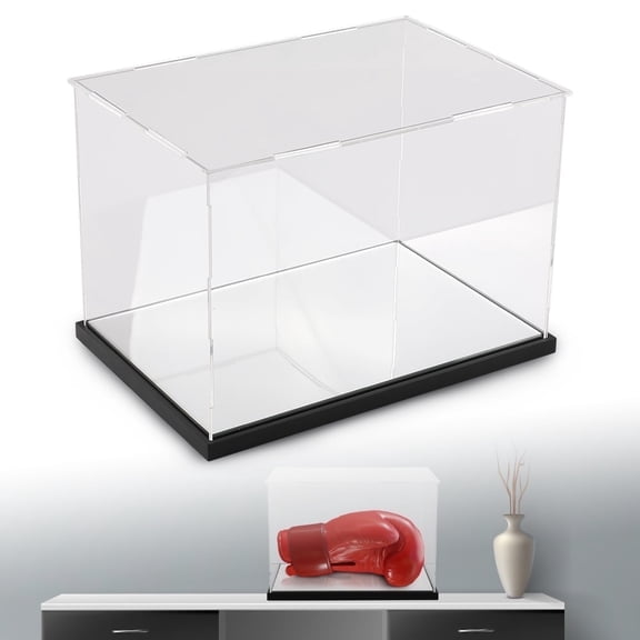 Clear Boxing Glove Display Case Acrylic Full Size Boxing Glove Boxing Dustproof UV Protection Cabinet