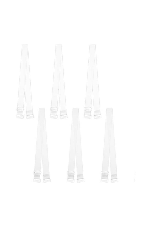 Clear Bra Straps, 3-Pairs Invisible Non-Slip Adjustable Bra Straps for Strapless Bra - 1.5CM
