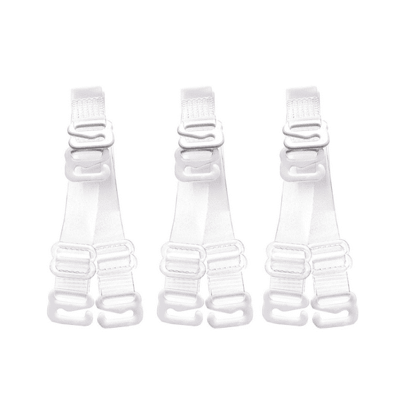 Clear Bra Straps, 3-Pairs Invisible Non-Slip Adjustable Bra Straps for Strapless Bra