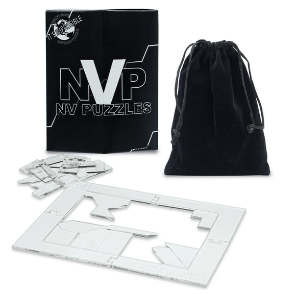 Clear Brain Teaser Impossible Puzzle by NVP NV Puzzles. Made in the USA!