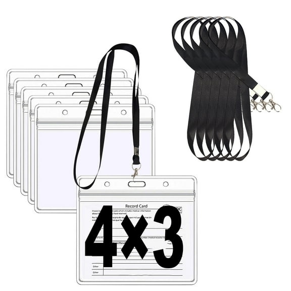 Clear Breakaway ID Badge Holder with Durable Lanyard for Security and Easy Name Display