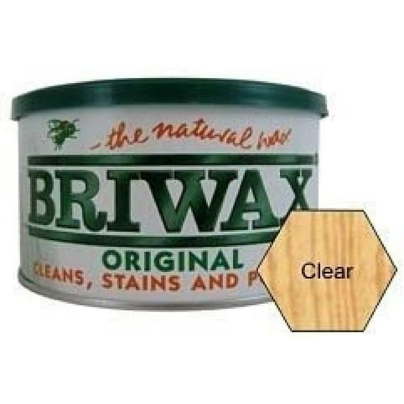Briwax Original Formula Clear Wax Polish for Wood and Furniture, 1 lb
