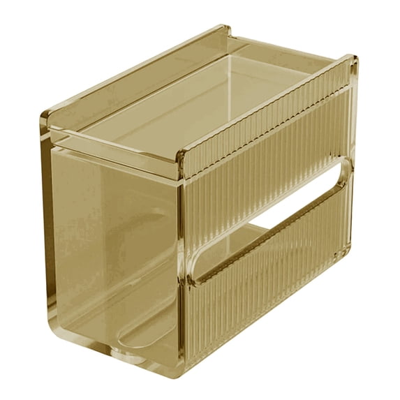 Clear Brown Acrylic Tissue Box, C Transparent Napkin Holder for Office, Modern