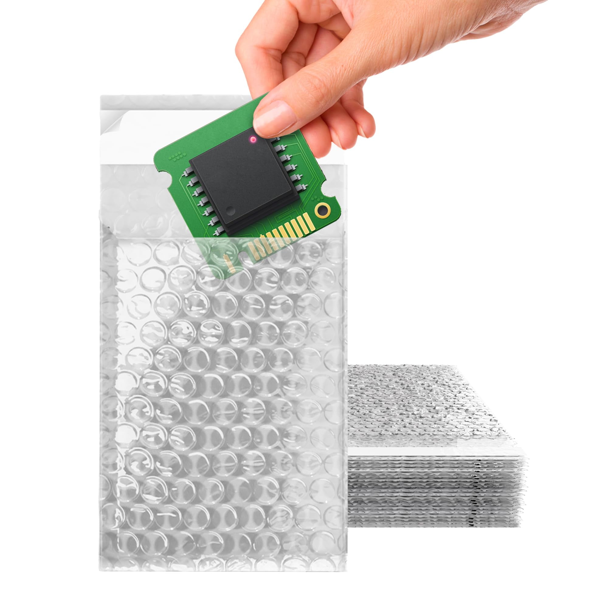 Bubble Wrap Bags Polyethylene Self Seal Clear 1500 count 4 x 5.5 in