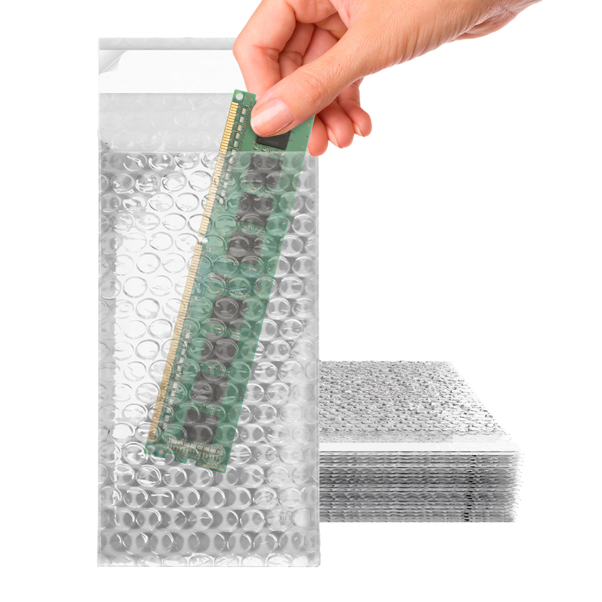 Bubble Wrap Bags Polyethylene Self Seal Clear 400 count 4 x 7.5 in