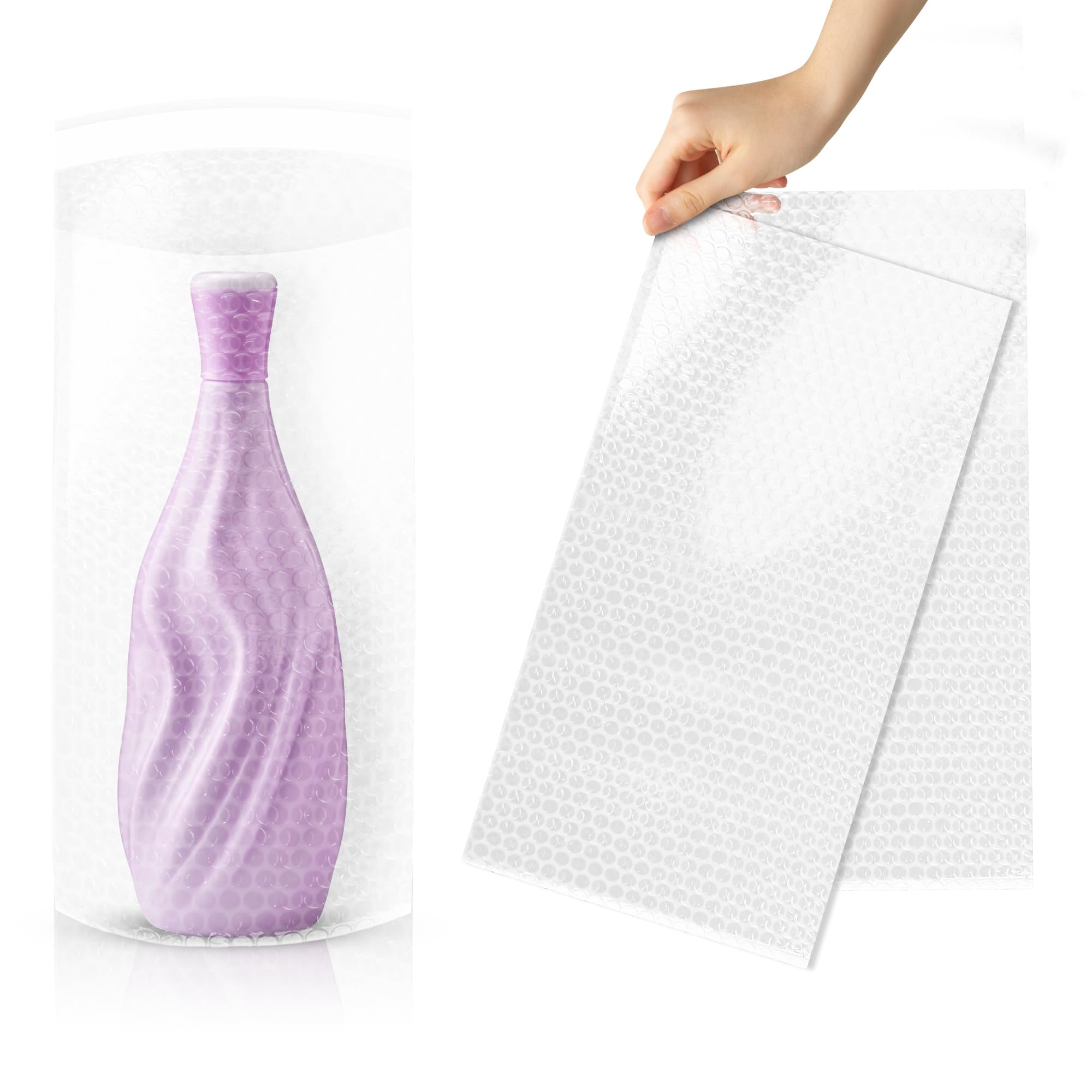 Bubble Wrap Bags Polyethylene Self Seal Cushioning Clear 25 count 8 x 15.5 in