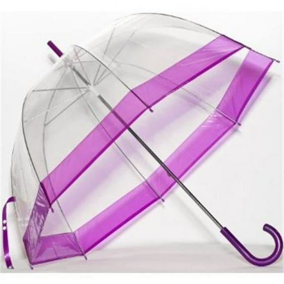 Clear Bubble Umbrella, Purple Trim