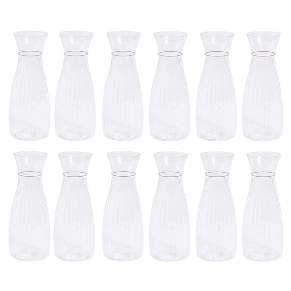 Clear Bud Vase,Plastic Transparent Vase,Modern Flower Vase,Table Centerpiece Vase for Home Party Wedding Decor
