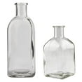 Clear Bud Vases 2PCS Glass Small Vases for Flowers, Mini Flower Vases