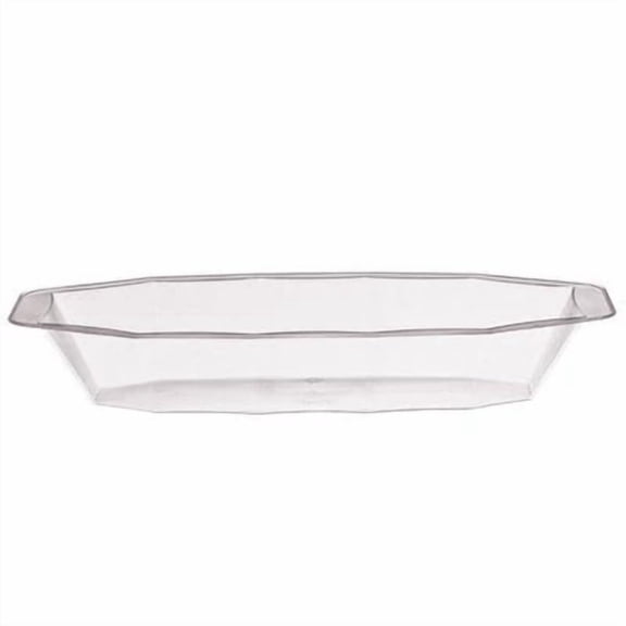 Clear Buffet Serving Boat Tray 15oz Disposable Serving Platter for Catering, Parties, Events, Buffets, Weddings, Banquets, Food Display, Lightweight and Durable (24)