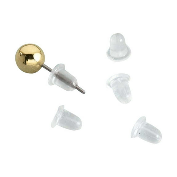 Clear Bullet Earring Backs