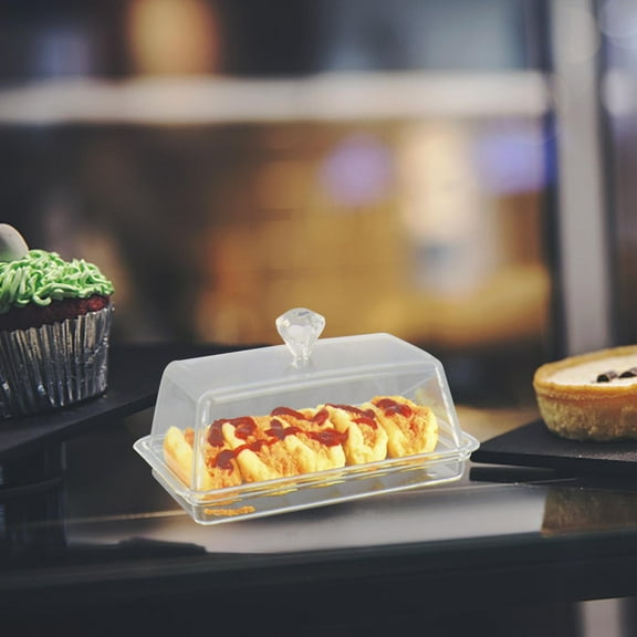 Clear Butter Dish Storage Box with Tableware Kitchen Utensils Butter Container Butter Container ,